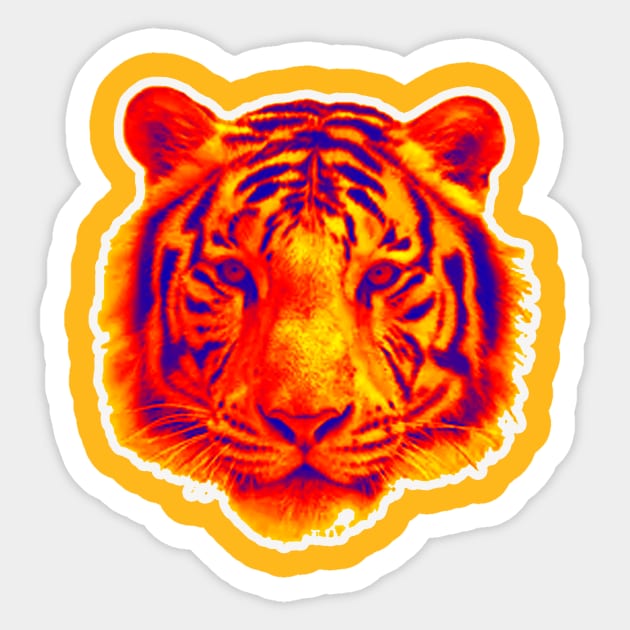 tiger face Sticker by elmouden123